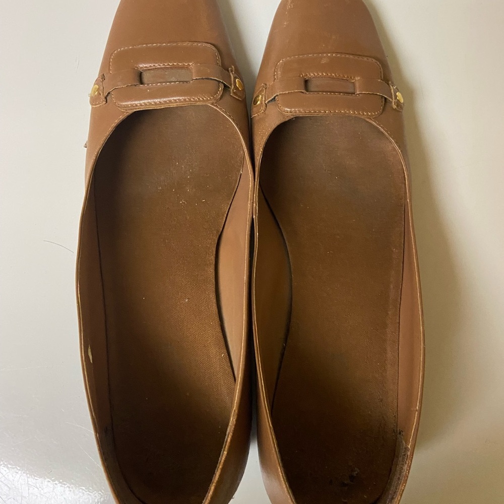vintage brown heeled flats easy spirit